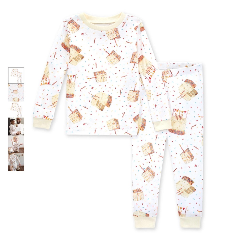 NWT Burt’s Bees birthday cake pajamas 12 months